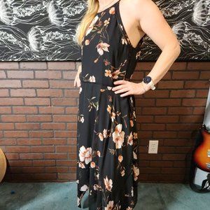 Candie's Black Floral Dress (DIY adjusted sizing)
